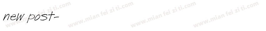 new post字体转换